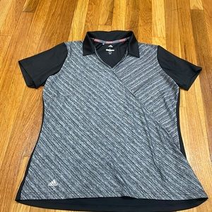 adidas Black and Gray Short Sleeve Tee